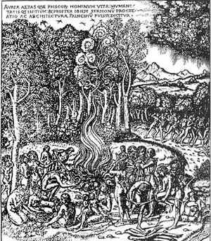O descobrimento do fogo, segundo Cesariano 
