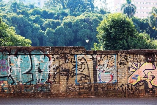 Parque Augusta, muro na Rua Augusta<br />Foto divulgação 