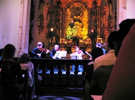 Hugo Wolf Quartett (Áustria), em concerto no Mosteiro de São Bento, Olinda, MIMO 2010.<br />Foto Eliane Lordello 