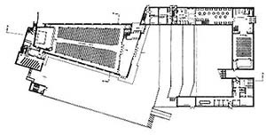 Igreja e Centro Paroquial, Seinäjoki, Finlândia, 1952/66. Planta [FLEIG, op. cit., p. 193]