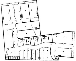 Edifício e Galeria Califórnia: planta do térreo com a Galeria