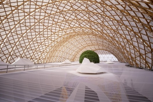 Pavilhão do Japan, Expo 2000 Hannover, Alemanha, 2000. Arquiteto Shigeru Ban<br />Foto Hiroyuki Hirai 