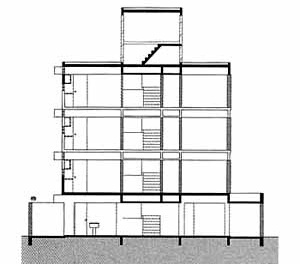 Edifício FAM, Porto Alegre, 1969. Corte
