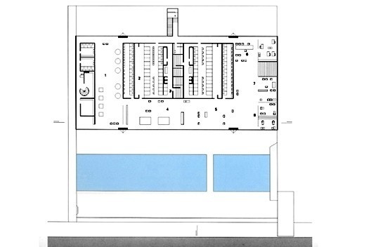 Figura 19 – Paulo Mendes da Rocha, Clube da Orla, Guarujá, 1963, planta [ARTIGAS, Rosa (org)]