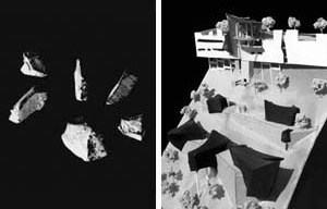 Centro de Arte Contemporânea, 2000. TFG FAU-UFRJ. Prêmio Paviflex 2001 e Prêmio Arquiteto de Amanhã 2000 [http://paginas.terra.com.br/arte/anaholck]
