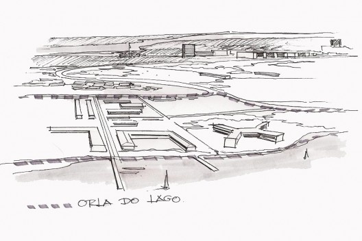 Ocupação em loteamentos na Orla do Lago Paranoá. Desenhos de Eliel Americo<br />Acervo do autor  [Ver nota 12]