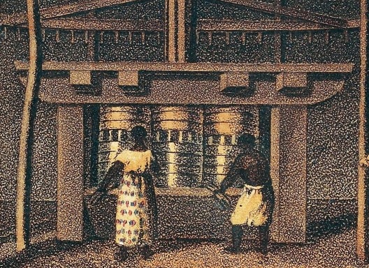 Engenho de Açúcar, século 19 (detalhe), pintura de Henry Koster<br />Imagem divulgação  [Arquivo Nacional]