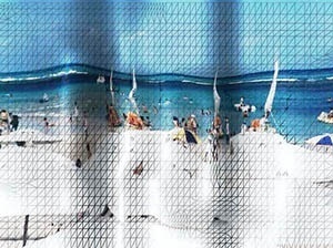 Porto de Galinhas PE. Quando o comércio de escravos foi proibido no Brasil sempre corria boatos no Recife: "tem galinha d’Angola no porto"... os boatos, as imagens e a interatividade. Os fatos nunca acontecerão naturalmente. Isto é fato. Deformação topoló<br />Foto Marcelo Maia 