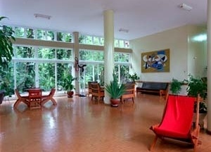 Hotel Cataguases, sala de estar, 1951. Arquitetos Aldary Henrique Toledo e Gilberto Lyra de Lemos, Mobiliário de Joaquim Tenreiro<br />Foto Pedro Lobo  [IPHAN-BH]