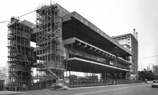 Masp em construção<br />Foto Hans Günter Flieg 