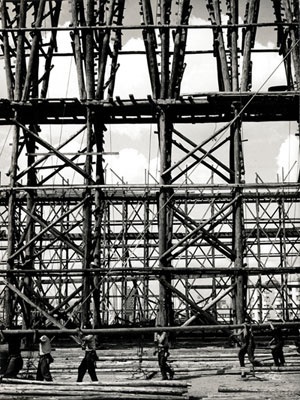 Masp em construção [Acervo Instituto P.M. e Lina Bo Bardi]