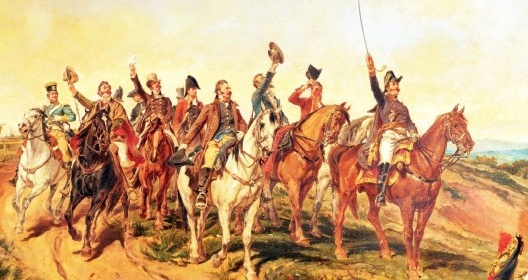 Atrás de Don Pedro I, civis brancos apoiam o ato de independência. Pedro Américo, “Independência ou Morte” (detalhe), 1888<br />Imagem divulgação  [Museu Paulista da USP]