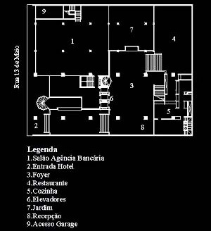 Planta Pav. Térreo<br />Desenhos de Ângelo Ulpiano 