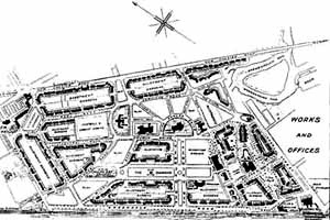 Plano de Port Sunlight, 1887. Willian H. Lever [www.portsunligh.org.uk]