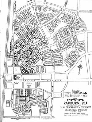 Radburn, a idéia de superblocks Clarence Stein, 1928 [www.radburn.org]