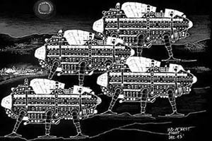 Walking City, Ron Herron [www.archigram.net]