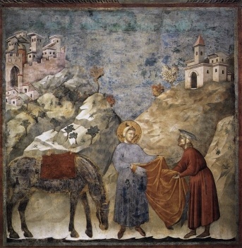Lenda de São Francisco (São Francisco dando seu manto a um homem pobre), 1297-99<br />Giotto di Bondone  [Lib-art.com]
