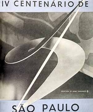 Capa de publicação com símbolo do IV Centenário [Fantasia Brasileira – o balé do IV Centenário. São Paulo, SESC, 1998]