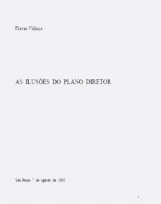 As ilusões do plano diretor